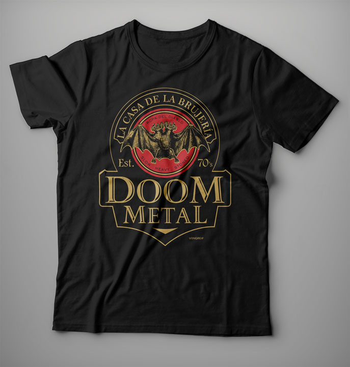 VG008 - Camiseta Doom Metal - La Casa de la Brujería